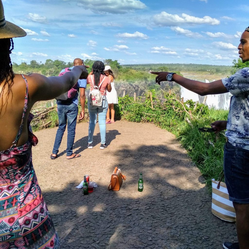 Taking photos of The Victoria Falls