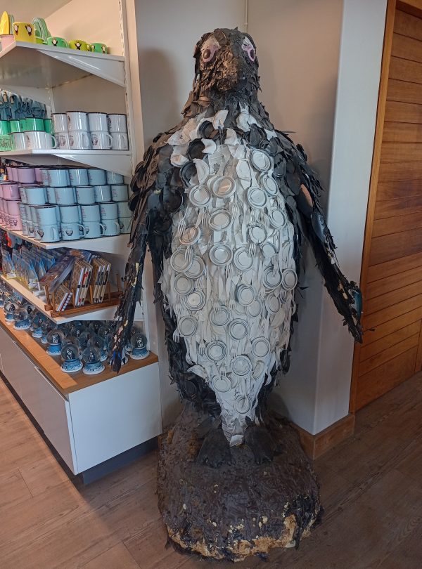 Traveyola Penguin Statue at the Boulders Beach, Cape Town, South Africa