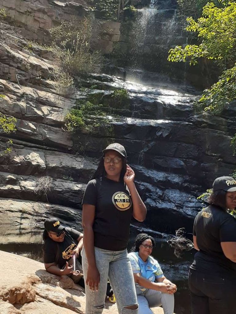 Traveyola Goo-Moremi Tour Experience Ladies at Goo-Moremi Waterfall